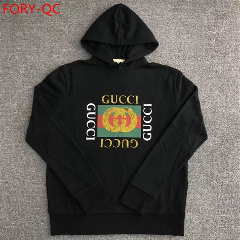 gucci box logo hoodie|Gucci oversized logo hoodie.